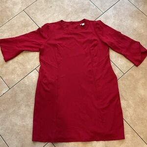 J. Jill Vibrant Red Long Sleeve Dress